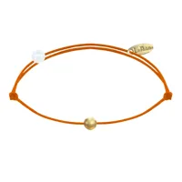 bracelet lien petite perle plaqué or - classics - orange