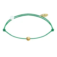 bracelet lien petite perle plaqué or - classics - vert