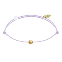 bracelet lien petite perle plaqué or - classics - violet clair