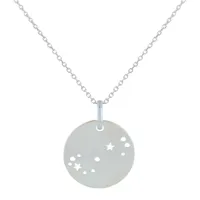 collier argent zodiaque constellation scorpion - taille 45 cm