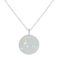 collier argent zodiaque constellation poisson - taille 40 cm