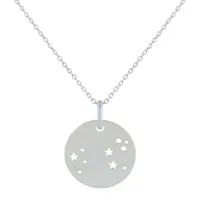 collier argent zodiaque constellation lion - taille 45 cm