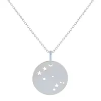 collier argent zodiaque constellation gémeaux - taille 40 cm