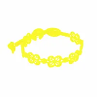 cruciani bracelet dentelle happy jaune fluo