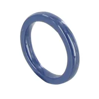 bague anneau de céramique bleue - 3mm