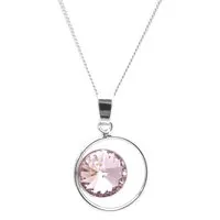 collier et pendentif indicolite juliette cojuli212 - collier et pendentif argent 925/00 cristal swarovsk violet femme