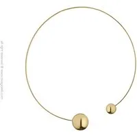 collier et pendentif  17333-006 argent doré - diva gioielli eclisse