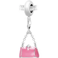 charm perle sac à main rose par sc crystal paris®