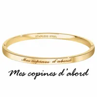 bracelet composé athème - b2541-08-dore acier doré femme