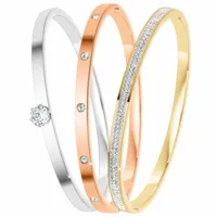 bracelet femme so charm - b2660-trio acier multicolore