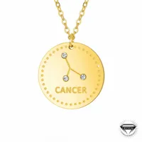 collier et pendentif athème b2449-cancer femme