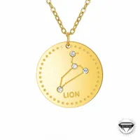 collier et pendentif athème b2449-lion femme
