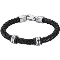 bracelet homme ls2093-2-1 en cuir noir lotus style