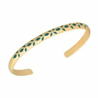 bracelet femme 70395001996000 doré laque vert canard - cadettes r