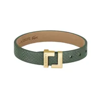 bracelet femme lacoste lura - 2040218 cuir doré, vert