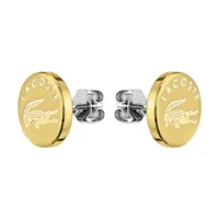 boucles d'oreilles lacoste sneak - 2040059 acier doré
