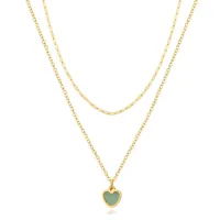 collier femme pixies bijoux - pnm0026-1gav acier vert