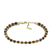bracelet femme fossil bijoux - jf04683710 - acier,laiton doré,marron