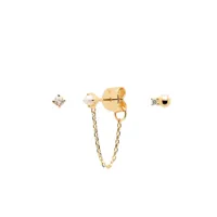pdpaola boucles d'oreilles - charlie gold - en argent plaqué or - bu01-019-u