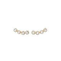 pdpaola boucles d'oreilles - white tide gold - en argent plaqué or - ar01-431-u