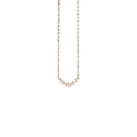 pdpaola collier - mini couronne - en argent plaqué or - co01-485-u