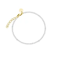 bracelet rosefield "mini pearl bracelet gold" - jbmpg-j601