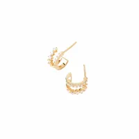 pdpaola boucles d'oreilles en argent plaqué or - rubi  - ar01-805-u