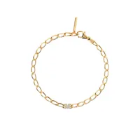 pdpaola bracelet chaîne en argent plaqué or - lettre m - pu01-550-u