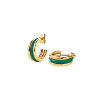 boucles d'oreilles rosefield "emerald triple hoops gold" acier doré - jeetg-j716