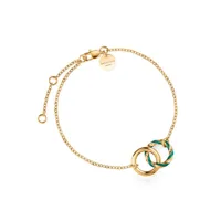 bracelet rosefield "emerald duo bracelet gold" acier doré  - jbedg-j715