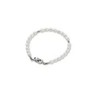 le bracelet en acier inoxydable argenté  leonardo jewels blanc