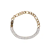 bracelet avec strass - doré (maat onesize)
