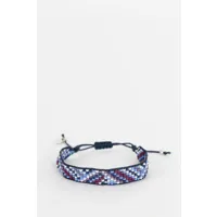 bracelet en perles avec motif zigzag - multicolore