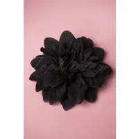 flower hair clip &amp; broche années 50 en noir
