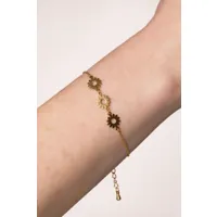 bracelet 3 fleurs en plaqué or