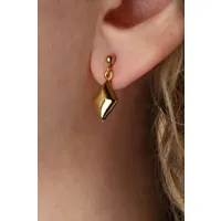 petites puces d'oreilles en forme de losnge en plaqué or