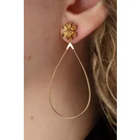boucles d'oreilles fines fleurs en plaqué or