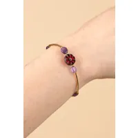 bracelet sassy ametista en plaqué or et violet